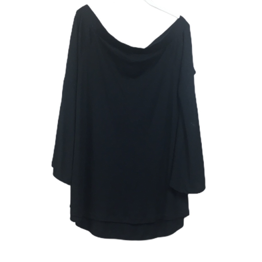Torrid plus size black 3/4 sleeve ribbed sweater